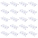 30 Pcs Price Tag Wood Signs Retail Transparent Supermarket Bar Clear Shop Plastic Display Holder Goods Shelf Label