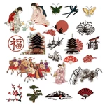 23Pcs/Pack Vintage Japanese Style Sticker DIY Craft Scrapbooking Album Junk Journal Decorative Stickers