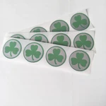 100Pcs Clover Scratch Off Sticker 25mm 1" Inch Round Blank For Secret Code Cover Home Game Wedding