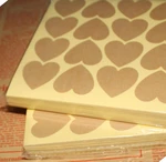 120pcs/lot 30*35mm Heart Shape blank Kraft Paper Label Sticker For DIY Hand Made stickers