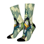 Count Duckula Vampire Lord the Castle Straight Socks Male Mens Women Winter Stockings Polyester Hip Hop