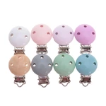Fkisbox 20pc Baby Pacifier Clips Wood Metal Infant Soother Clasps Holders Accessories Diy Porta Chupetes Bebe Chupete Clip