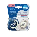 CANPOL BABIES Set symetrických silikonových dudlíků Light touch 6-18m Sleepy Koala, modrý 2 ks