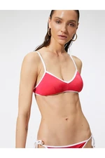 Koton Covered Bikini Top with Piping Cross-Tie Detail