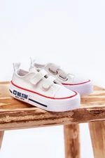 Kids fabric sneakers with Velcro BIG STAR KK374079 White