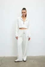 VATKALI Zipper crop sweatshirt