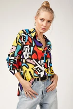 Bigdart 3721 Mixed Graphic Pattern Viscose Shirt