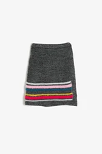 Koton Girl's Gray Striped Poncho
