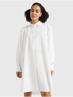 Bílé dámské oversize košilové šaty Tommy Hilfiger - Dámské