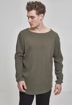 Long Shaped Waffle L/S Tee olive