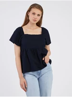 Dark Blue Women's Linen Top JDY Say - Women