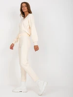 Light beige casual set with trousers