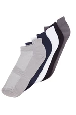 Trendyol Men's Multicolored Cotton 5-Pack Elasticated Sports Booties Socks.