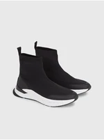 Black Mens Ankle Slip on Sneakers Calvin Klein Sock Boot Runne - Men