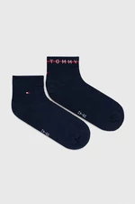 Ponožky Tommy Hilfiger 2-pak pánske, tmavomodrá farba, 701222187