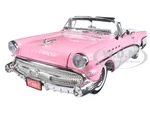 1957 Buick Roadmaster Convertible Pink and White 1/18 Diecast Model Car by Motormax