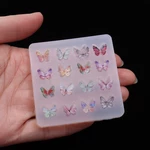 SNASAN Tiny Butterfly Beads Resin Silicone Mold DIY Casting Mould Tool UV Epoxy Resin Molds Nail Art Craft Ornaments