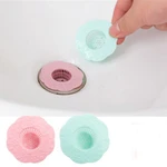 Solid Color Hai Bathtub Hair Catcher Stopper Shower Drain Hole Filter Trap Silicone Kitchen Sink Strainer Bathroom Tools