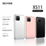 Mini Android 6.0 Cell Phones With 3D Glass Slim Cute Smartphone Google Play Market Body HD Camera Dual Sim Quad Core Soyes XS11