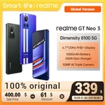 Global Version Realme GT NEO 3 5G 8+256 80W 5000mAh Battery Dimensity 8100 6.72" 120Hz OLED Display IMX766 OIS Camera