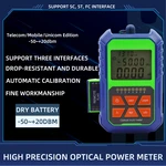 2 in 1 Fiber Optic Mini Optical Power Meter -50~+20DBM Support SC / FC / ST Connector with Remote RJ45 Nework Cable Tester