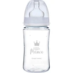 Canpol babies Fľaša so širokým hrdlom Royal Baby 240 ml modrá