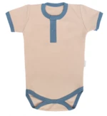 Mamatti Bavlněné body polo kr. rukáv, Dinosaurus- krémové, vel. 80 (9-12m)