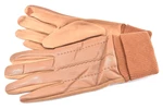 Dámské zateplené kožené rukavice Arteddy - světle hnědá