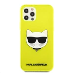 Kryt na mobil Karl Lagerfeld Choupette Head na Apple iPhone 12 Pro Max (KLHCP12LCHTRY) žltý ochranný kryt na mobil • určený pre Apple iPhone 12 Pro Ma