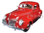 1939 Ford Deluxe Tudor Red 1/18 Diecast Model Car by Maisto
