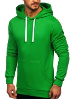 Bluză cu glugă pentru bărbat verde Bolf 02