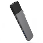 USB Hub HyperDrive NET pro MacBook Pro USB-C/HDMI, 2x USB-C, 2x USB 3.1, RJ45 (HY-GN28N-GRAY) sivý multimediálny port • pripojenie do USB-C • kompatib
