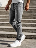 Sivé pánske rifľové nohavice regular fit Bolf T324