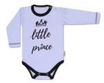 Baby Nellys Body dlouhý rukáv,  Little Prince - modré, vel. 68 (3-6m)