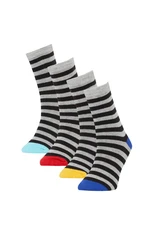 DEFACTO Boys Striped 4-Pack Socks