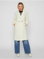 Women's cream coat VILA Viwave - Women