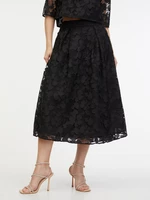 Orsay Black Women's Lace Midi Skirt - Women's