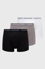 Boxerky Tommy Hilfiger (3-pak) pánske, čierna farba, UM0UM02204