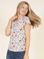 Blue and white floral Brakeburn T-shirt - Women