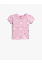 Koton Floral Print Short Sleeve T-Shirt