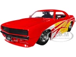 1969 Chevrolet Camaro Red with Graphics "BigTime Muscle" Series 1/24 Diecast Model Car by Jada