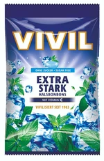 VIVIL Extra silný mentol + vit.C bez cukru drops 60 g