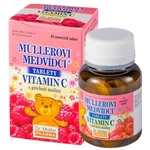 DR.MULLER Müllerovi medvídci s vitamín C a příchutí maliny, cucavé tablety 45 ks DR.MULLER Müllerovi medvídci s vitamín C a příchutí maliny, cucavé tablety 45 ks