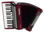 Hohner Bravo III 72 Piros Billentyűs harmonika