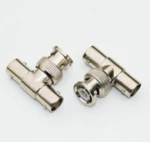 5PCS BNC Male To 2 Female T Type Connector Adapter For CCTV Surveillance System adaptor