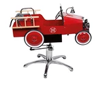 Detské kadernícke kreslo Eurostil Profesional - červené hasičské auto (04727) + darček zadarmo
