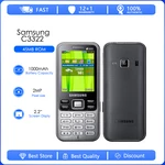Samsung C3322 C3322i Refurbished-Original Unlocked DUOS Metro Duos C3322 La Fleur Dual Sim Mobile Phone Free Shipping