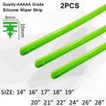 2pcs Car Wiper Windscreen Vehicle Insert Green Silicagel Strip Refill 8mm Soft 14"16"17"18"19"20"21"22"24"26"28" Accessories