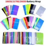 20/100/300pcs 18650/21700/26650 Lipo Battery Wrap PVC Heat Shrink Tube Precut Insulated Film Protection Cover Case Pack Sleeving