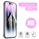 4PCS Full Cover Hydrogel Film On The For iPhone 13 12 11 Pro Max XS Screen Protector For iPhone 13 XR X 6 7 8 Plus SE Not Glass